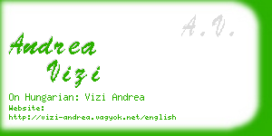 andrea vizi business card